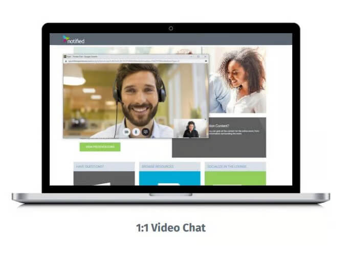 Notified virtual conference meeting