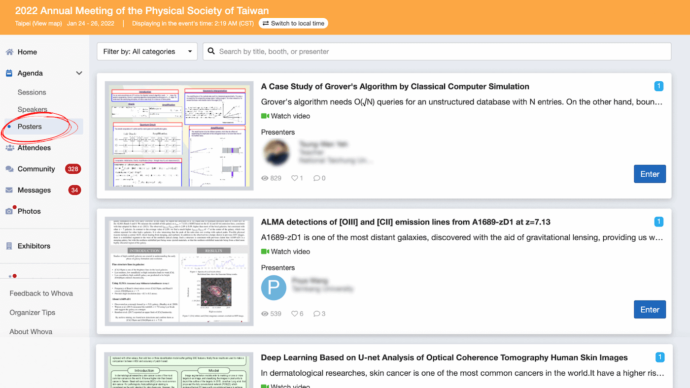 2022 Annual Meeting of the Physical Society of Taiwan - Posters