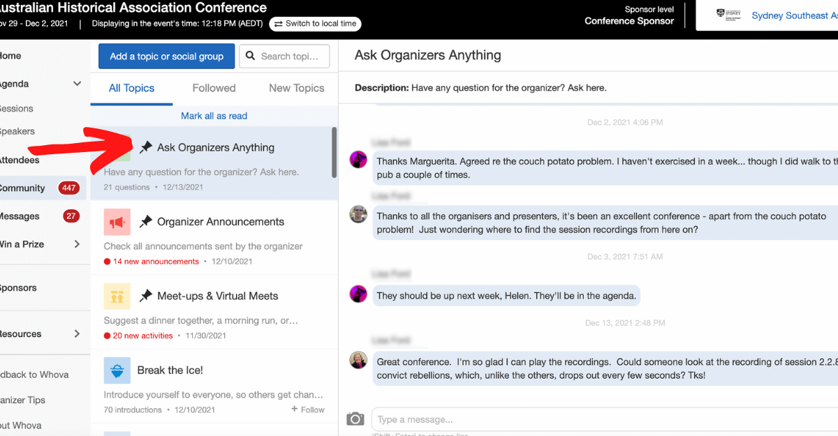 2021 Australian Historical Association Conference - Ask Organizers