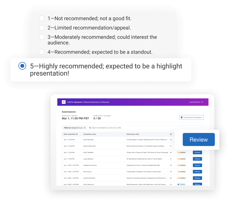 Abstract Management Software - Step 2: assign reviewers