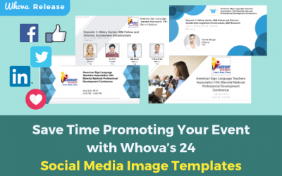 Save Time Promoting Your Event with Whova’s 24 Social Media Image Templates