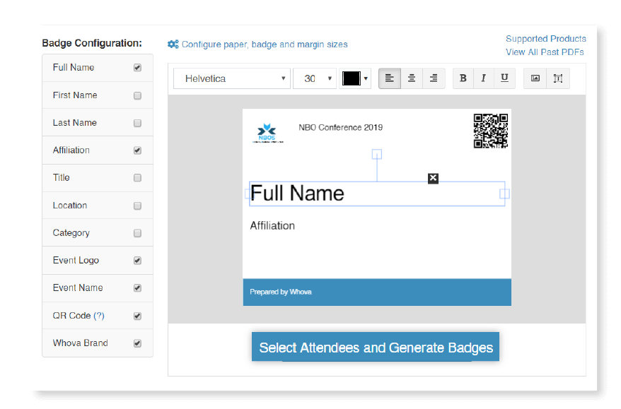 Name Badge Generation