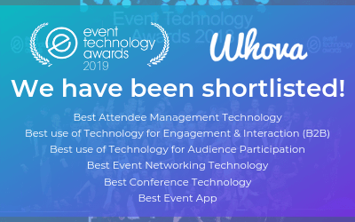 Whova Has Been Shortlisted for 6 Event Technology Awards in 2019!
