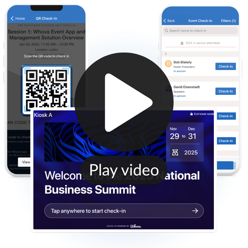 Whova event check in app video