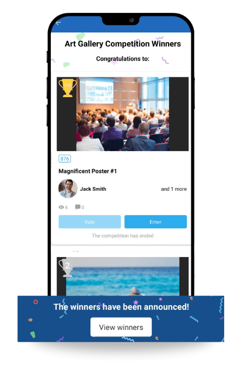 Poster competition in event gamification app