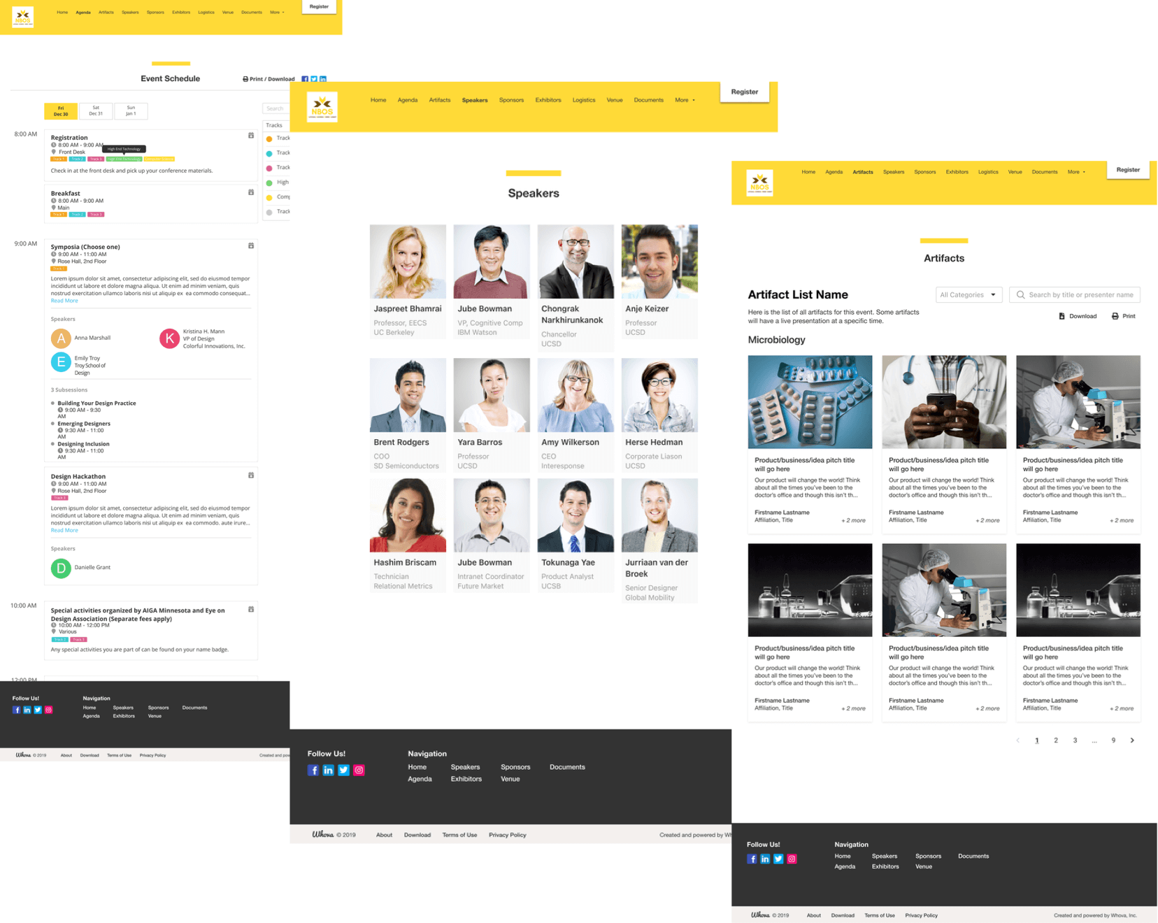 Customizable event website