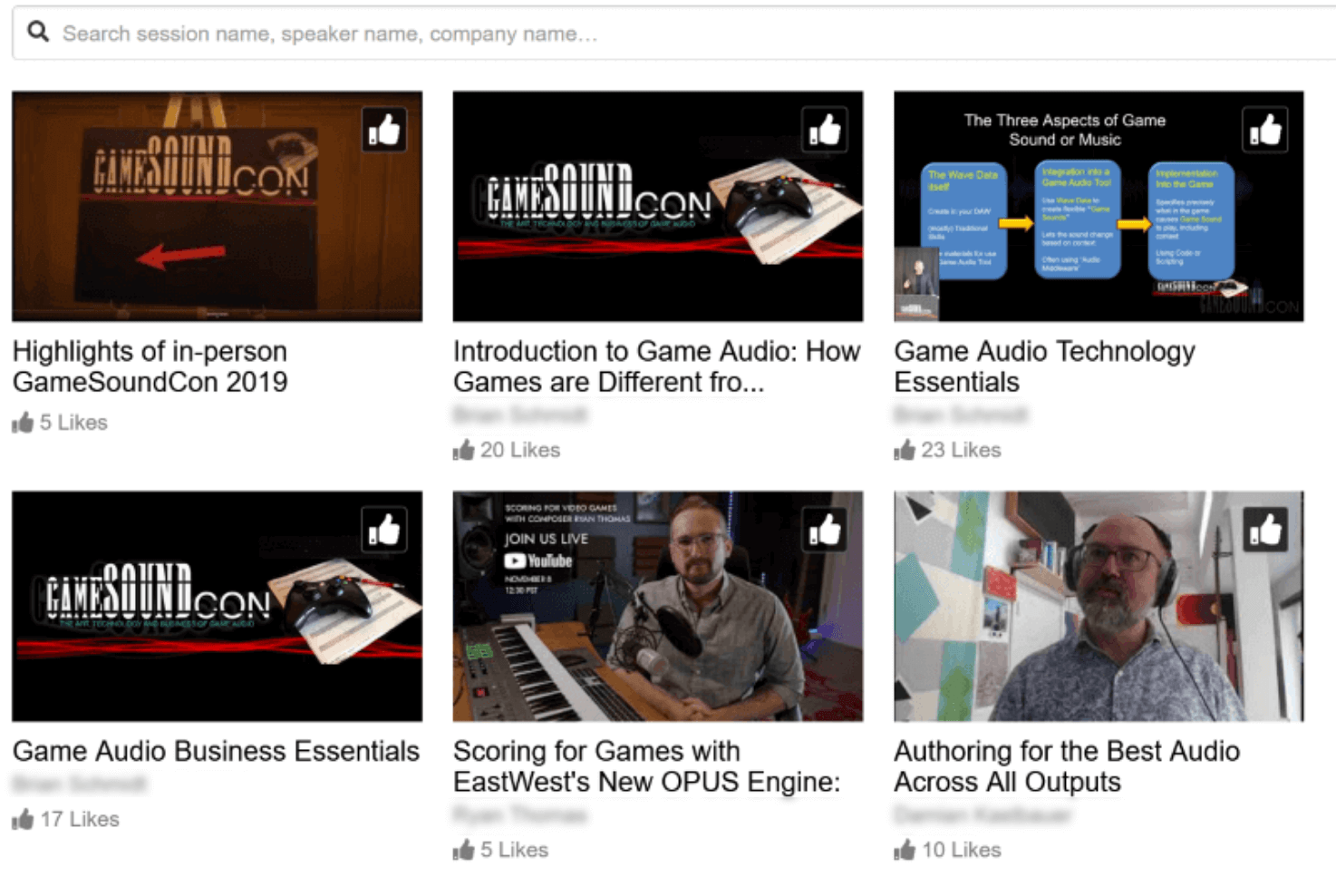 GameSoundCon - video library
