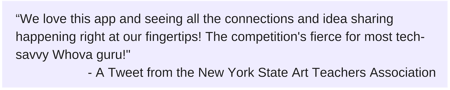 Tweet about Whova's Leaderboard