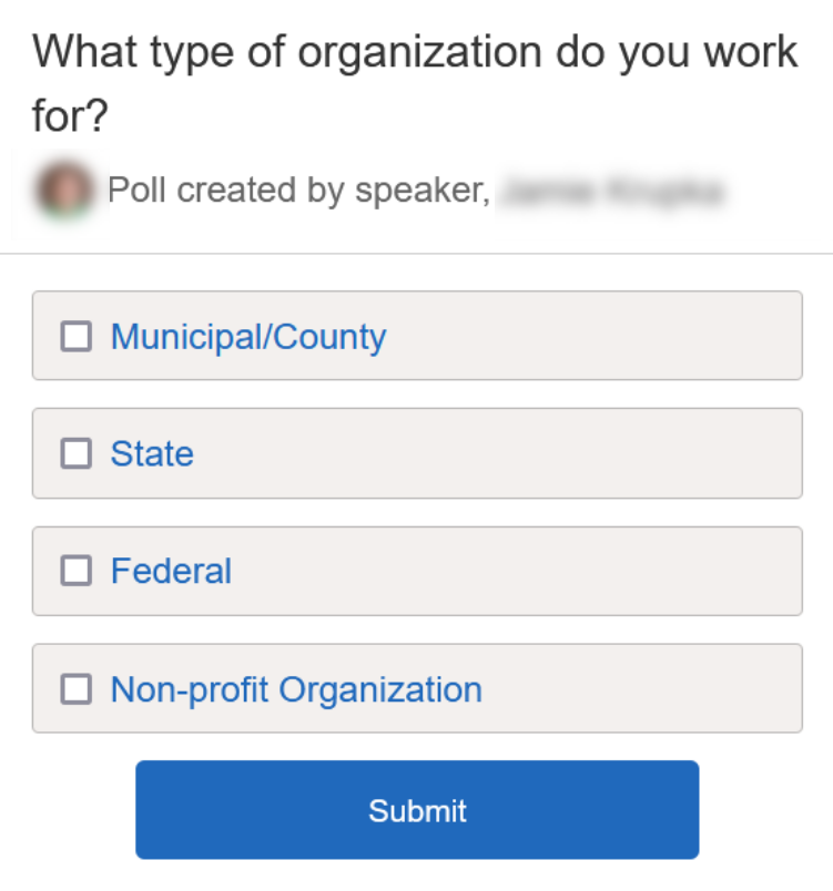 National Association for Interpretation National Conference - live polling
