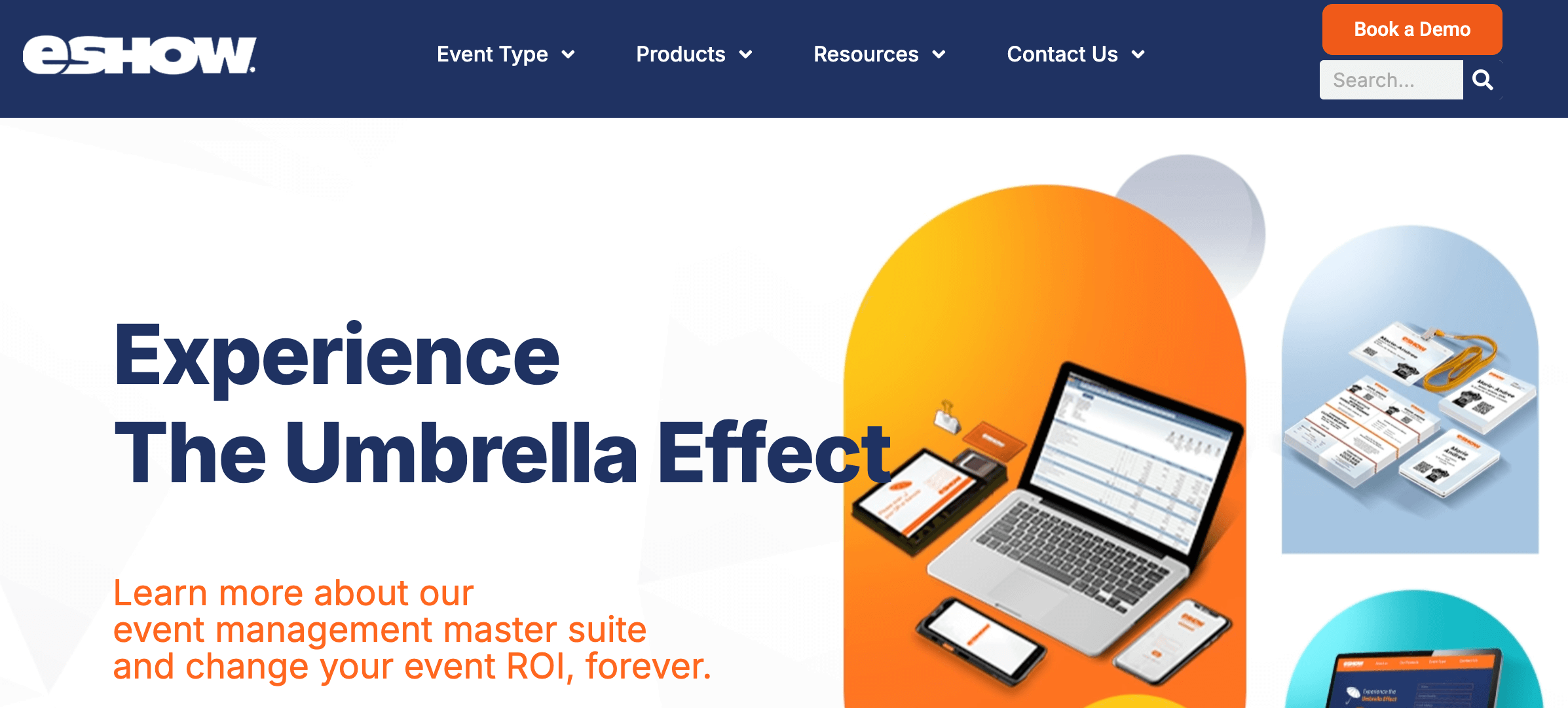 Eshow website for comparison with EventMobi