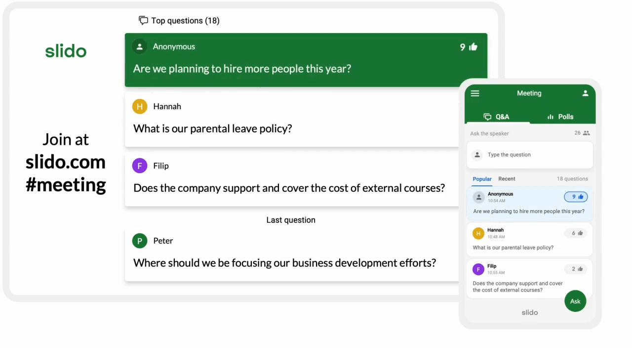 Slido polling software