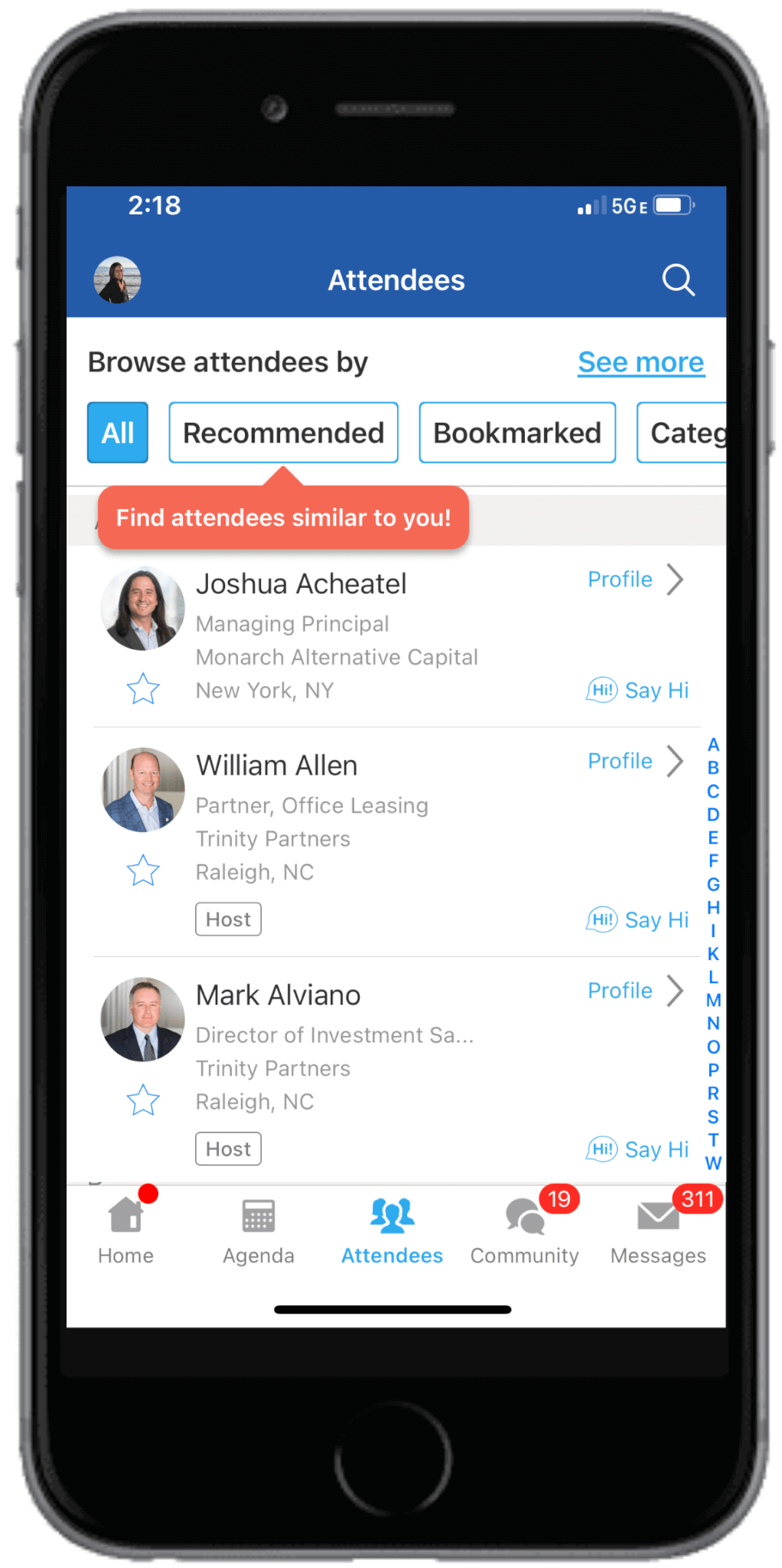 Trinity Partners Fall Trip 2021 - Attendee List 
