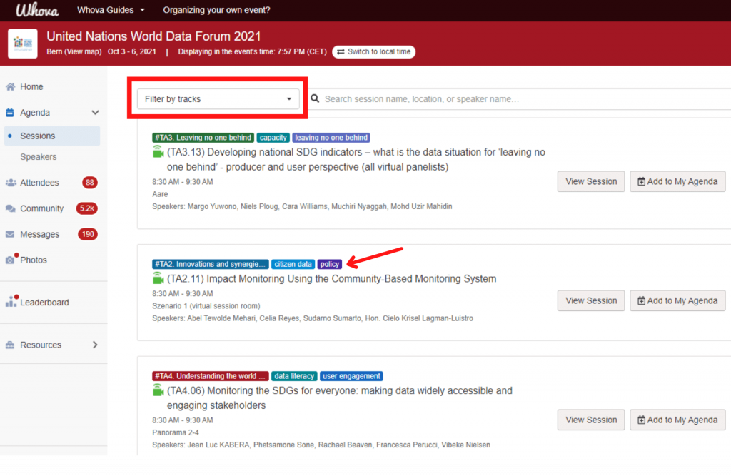 United Nations World Data Forum 2021 - Agenda