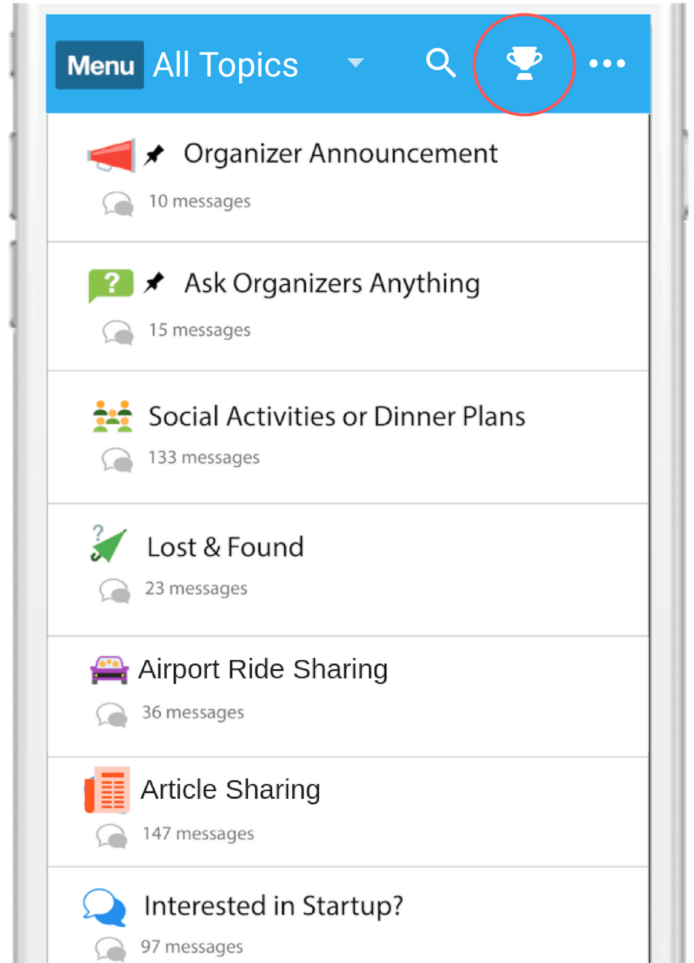 Whova Community Board boosted by the Leaderboard