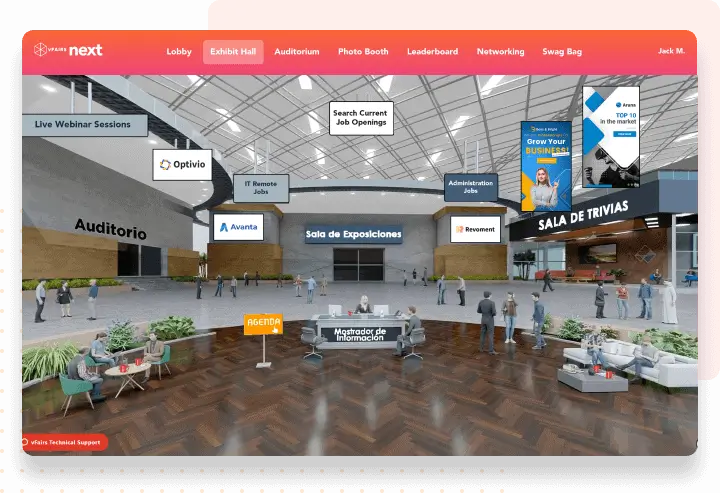 Vfairs 3d virtual exhibition hall